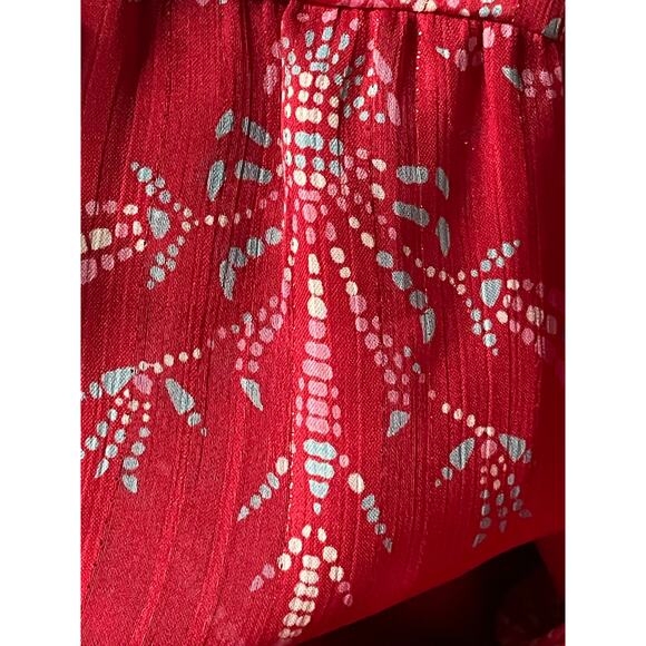 Sabina Musayev Red Ruffle Babydoll Top Short Lace Front - Picture 8 of 9